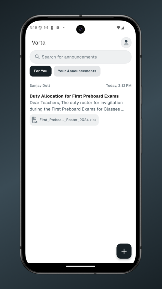 See announcements relevant to you